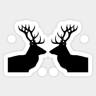 Stag Silhouette Sticker